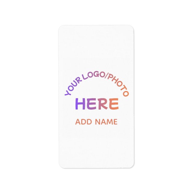 Custom Business Logo Corporate Template Label (Front)