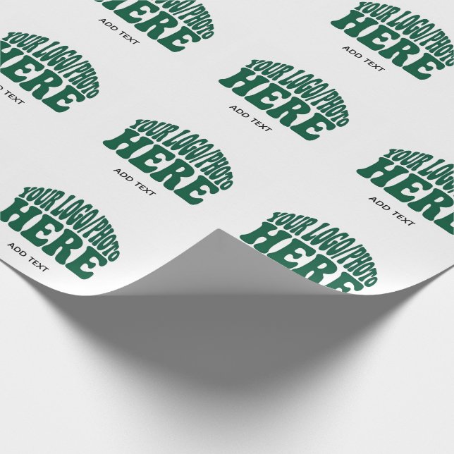 Custom Business Logo Corporate Template Wrapping Paper (Corner)