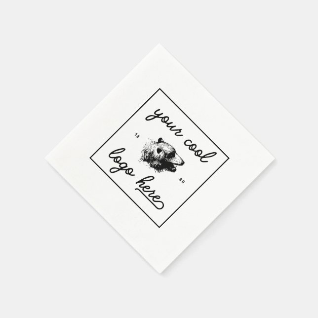 Custom Business Logo Customise Own Company Branded Napkin (Corner)