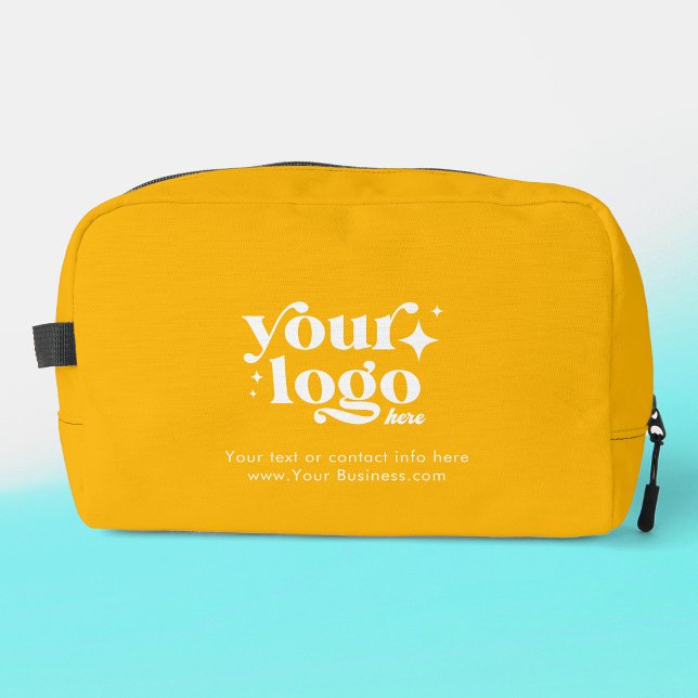 Custom Business Logo Cute Stylish Cool Dark Yellow Dopp Kit (Creator Uploaded)