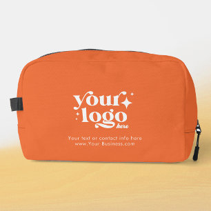 Custom Business Logo Cute Stylish Cool Orange Dopp Kit