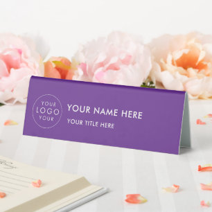 Custom Business Logo Desk Nameplate Table Tent