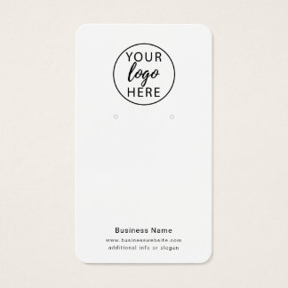 Custom Business Logo Earring Display Card