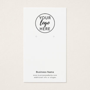 Custom Business Logo Earring Display Card