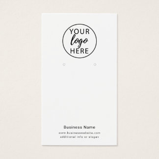 Custom Business Logo Earring Display Card