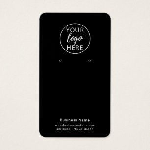 Custom Business Logo earring display Card