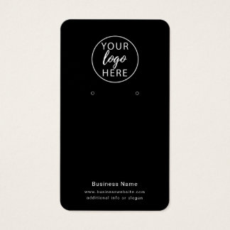 Custom Business Logo earring display Card