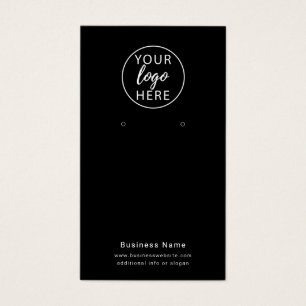 Custom Business Logo Earring Display Card