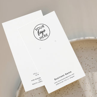 Custom Business Logo Earrings Display Card