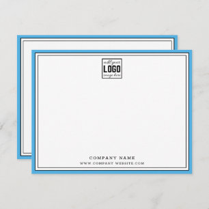 Custom Business Logo Editable Colour 2 Border Card