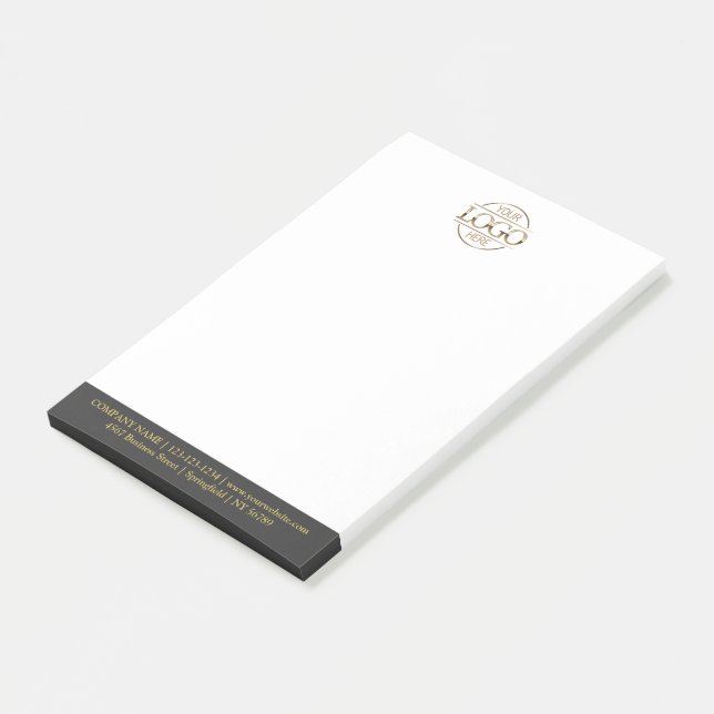 Custom Business Logo Elegant Simple Professional  Post-it Notes (Angled)