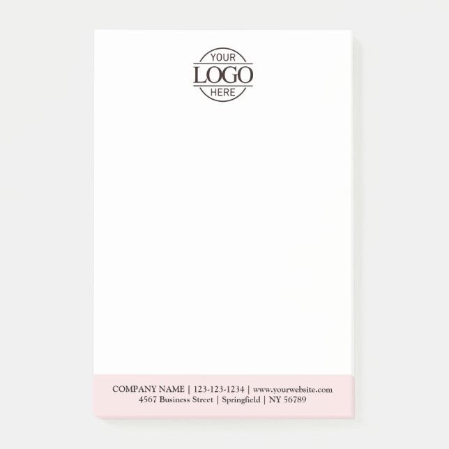Custom Business Logo Elegant Simple Professional  Post-it Notes (Front)