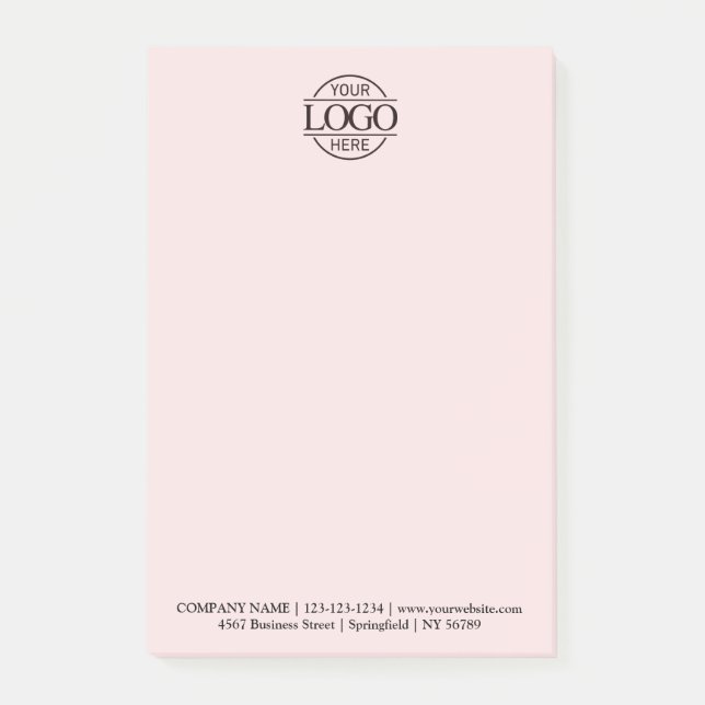 Custom Business Logo Elegant Simple Professional  Post-it Notes (Front)