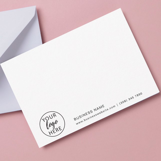 Custom Business Logo Elegant Thank You Card (Custom Business Logo Elegant Thank You Card)