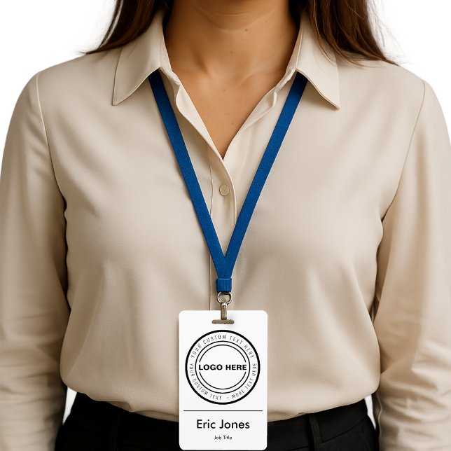 Custom BUSINESS LOGO employee ID identification ID Badge (Creator Uploaded)