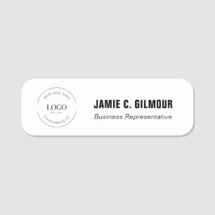 Custom Business logo Employee Magnetic Name Tag