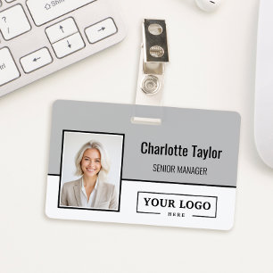 Custom Business Logo Employee Photo ID Badge