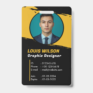 Custom Business Logo Employee Photo ID Badge