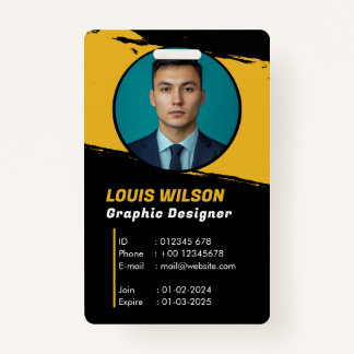 Custom Business Logo Employee Photo ID ID Badge