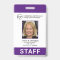 Custom Business Logo Employee Purple Photo ID