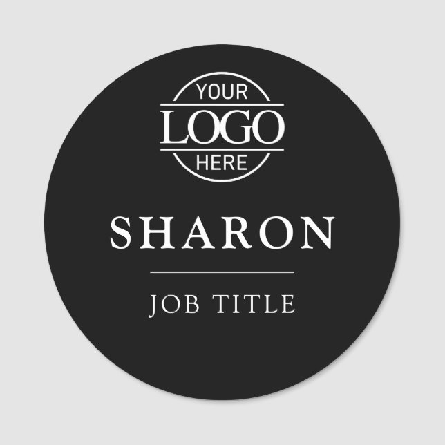 Custom Business Logo Employee Staff Magnetic Name Tag (Front)
