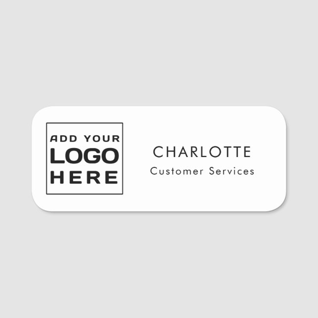 Custom Business Logo Employees Conference Event Name Tag (Front)