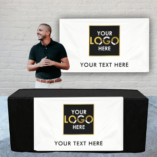 Custom Business Logo Events Hanging Banner Sign