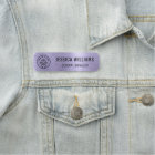 Custom Business Logo Faux Metallic Brushed Purple