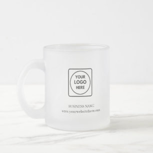 Custom Business Logo Frosted Glass Mug