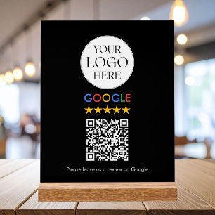 Custom Business Logo Google Review QR Code Acrylic Sign