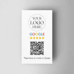 Custom Business Logo Google Review QR Code Card
