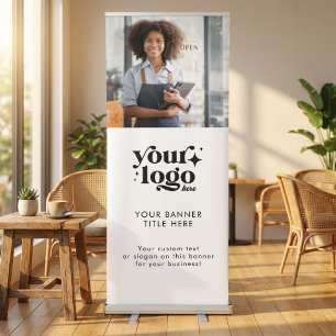 Custom Business Logo Grand Opening Photo Retractable Banner