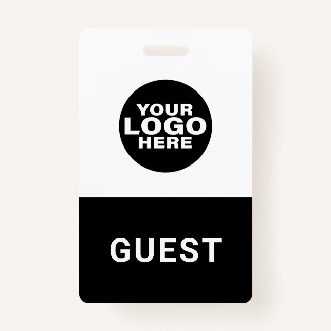 Custom Business Logo Guest Visitor Pass ID Badge (Front)