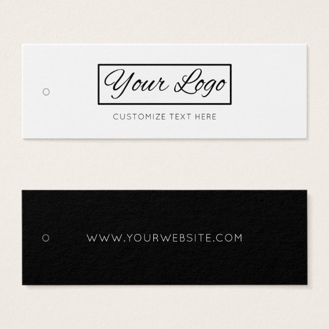 Custom Business Logo Hang Tag (Front & Back)