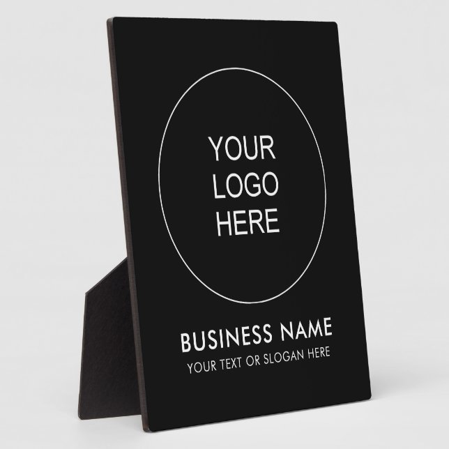 Custom Business Logo Here Template Modern Elegant Plaque (Side)