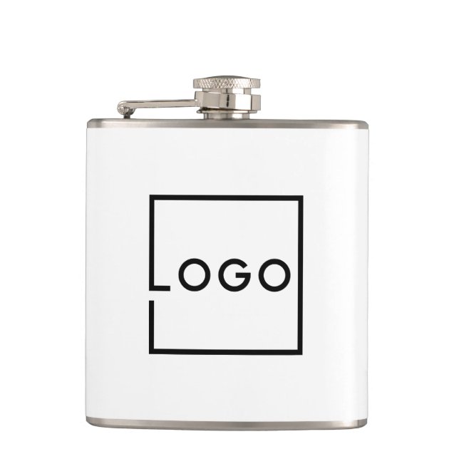 Custom Business Logo Hip Flask (Front)