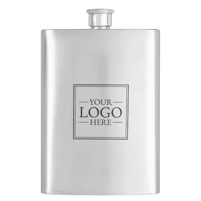 Custom Business Logo Hip Flask (Front)