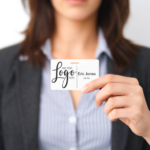 Custom BUSINESS LOGO ID identification add logo Badge