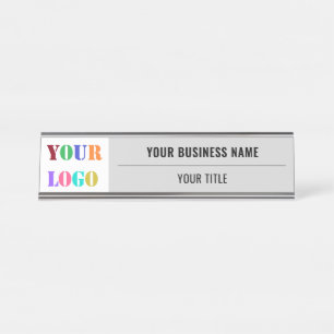 Custom Business Logo Info Name Desk Name Plate