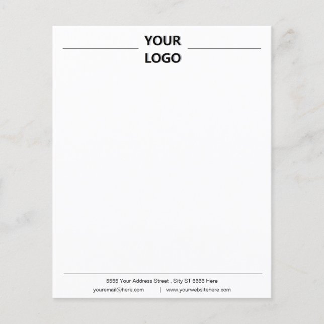 Custom Business Logo Info Paper Sheet Personalised (Front)