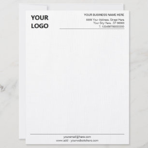 Custom Business Logo Info Personalised Letterhead