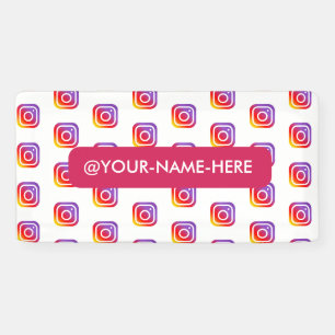 custom business logo instagram backdrop simple banner