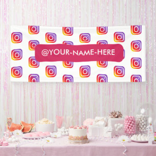 custom business logo instagram backdrop simple banner