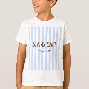 Custom Business Logo Kids T-Shirt Coastal Blue