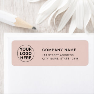 Custom Business Logo l Clean Blush Pink  Branded