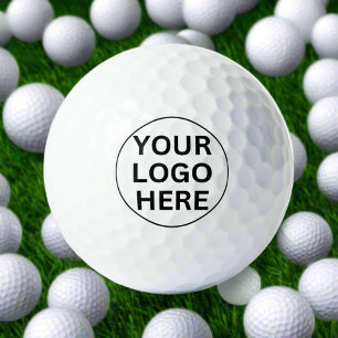 Custom Business Logo l Professional Black & White  Golf Balls