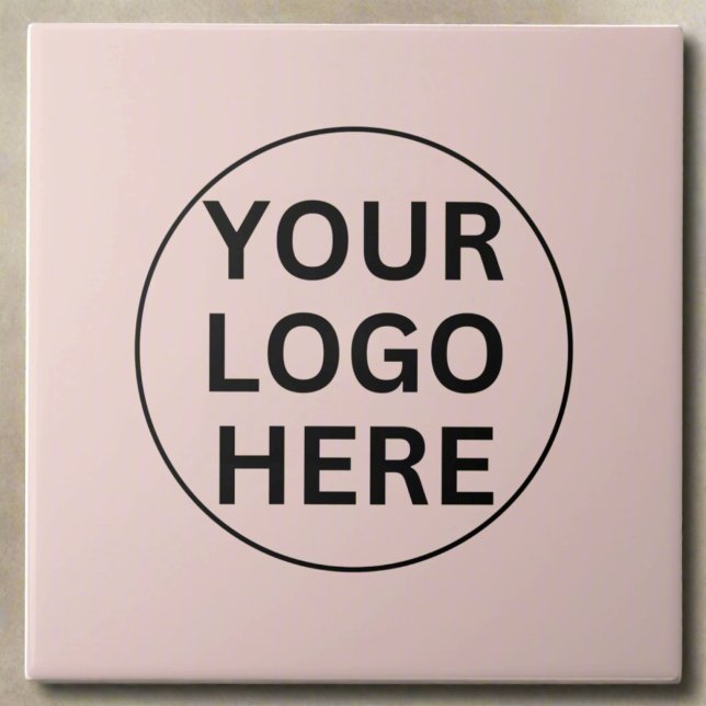 Custom Business Logo l Promotional Blush Pink Tile (Creator Uploaded)