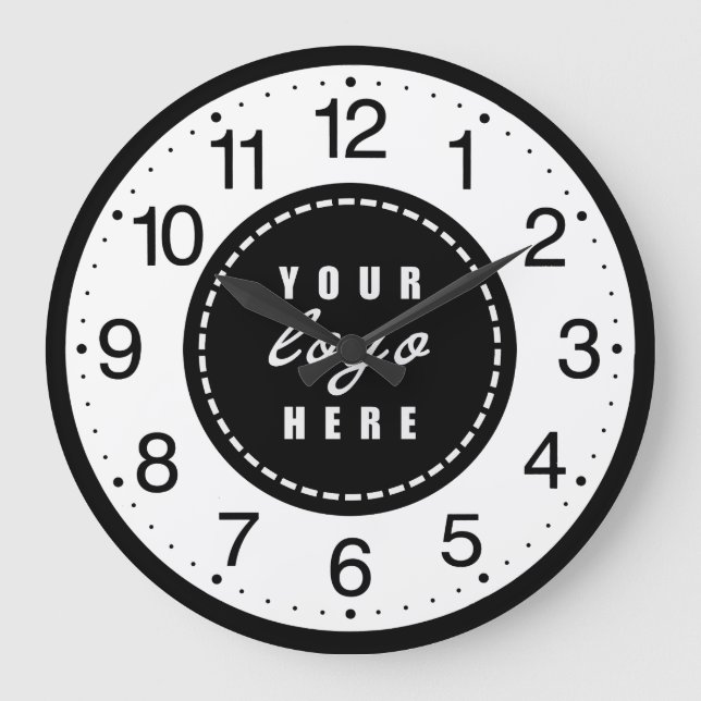 Custom Business Logo Large Clock (Front)
