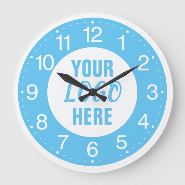 Custom Business Logo Large Clock (Front)