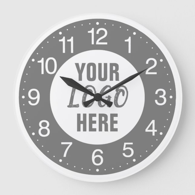 Custom Business Logo Large Clock (Front)